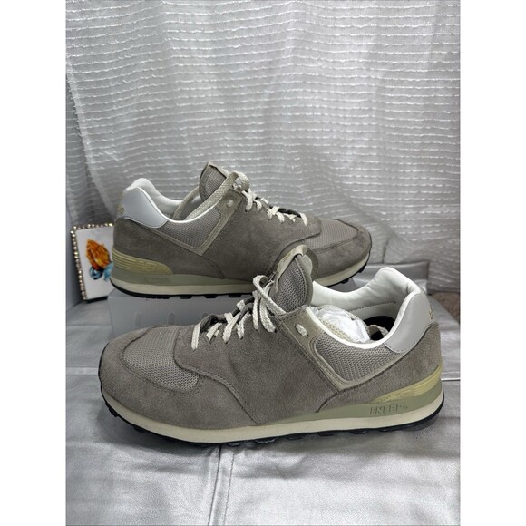 (H) New Balance 574 Un-N-Ding U574GDY Gray / Tan / Cream Suede Men\'s Size 12 main image 11